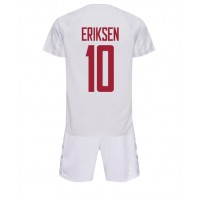 Dječji Nogometni Dres Danska Christian Eriksen #10 Gostujuci SP 2022 Kratak Rukav (+ Kratke hlače)